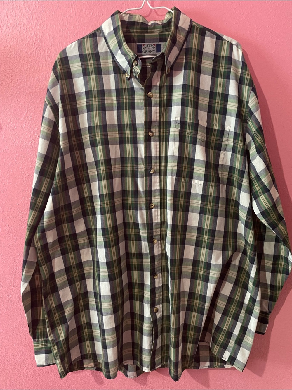 Sutter &  Grant Classic Green Plaid Button-Down Shirt